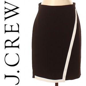 J. Crew Black and White Suit Skirt